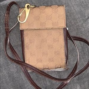 Gucci chocolate GG canvas mini crossbody